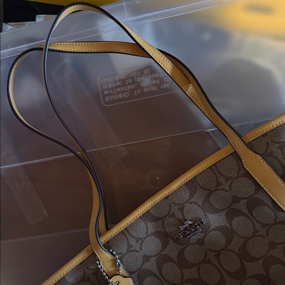 Coach Tan Signature Tote Bag - Picture 5 of 6